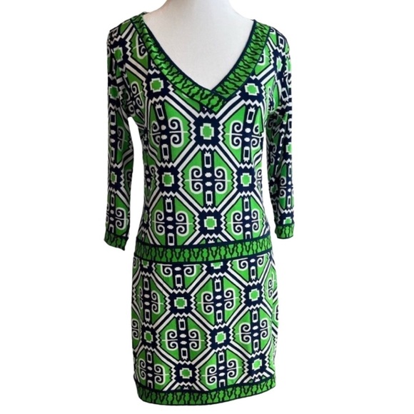 MACBETH Collection Geometric Print Dress - Picture 4 of 12
